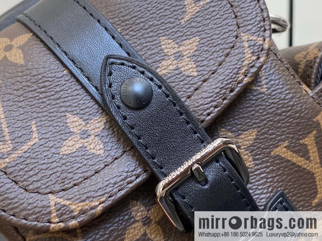 [Premium‑quality] M82769 monogram men's bag mini backpack series, autumn and winter new NANO CHRISTOPHER handbag Christopher backpack M82769 cover backpack satchel mini backpack satchel