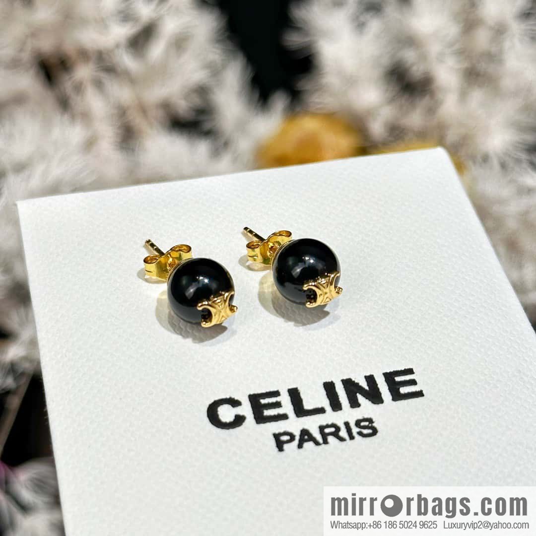 ❗️New ❗️ ☀️ New ☑️ Celine simple style Arc de Triomphe pearl stud earrings ☀️