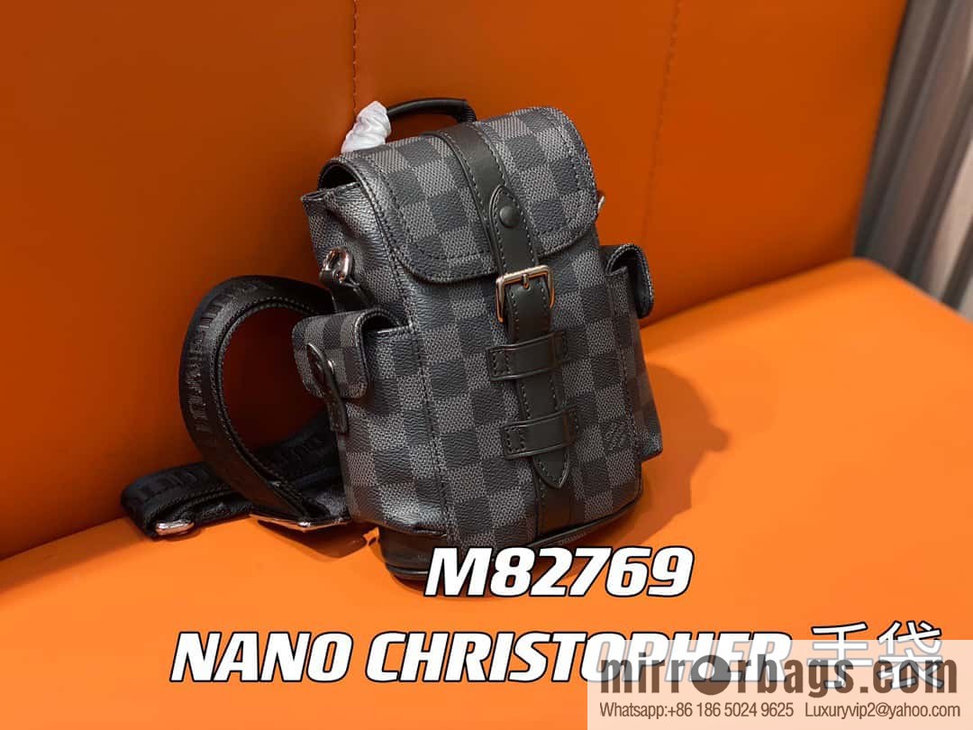 [Boutique‑grade] M82769 Haige, men's bag mini backpack series, autumn and winter new NANO CHRISTOPHER handbag Christopher backpack M82769