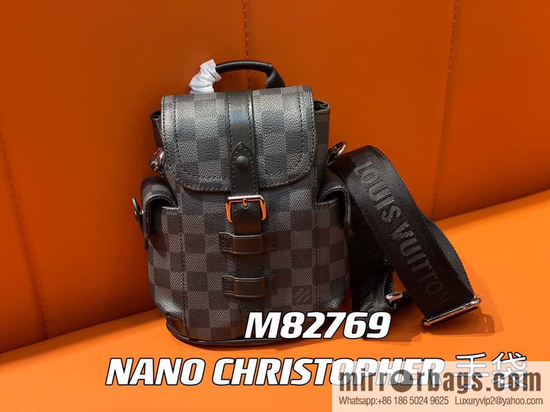 [Boutique‑grade] M82769 Haige, men's bag mini backpack series, autumn and winter new NANO CHRISTOPHER handbag Christopher backpack M82769