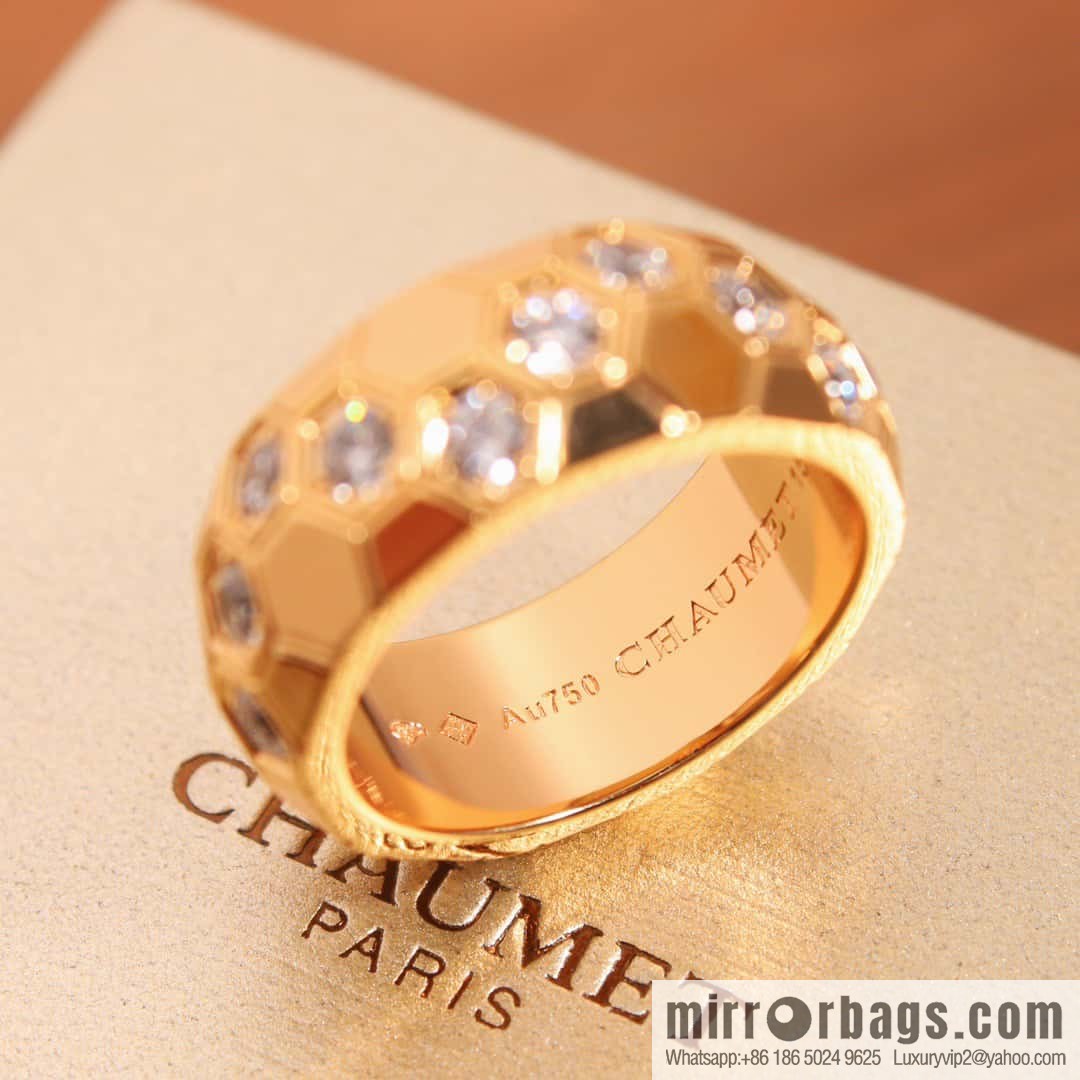 ❗️New ❗️ ☀️ CHAUMET BEE MY LOVE Love • Nest series wide version honeycomb ring ☀️ US size 678