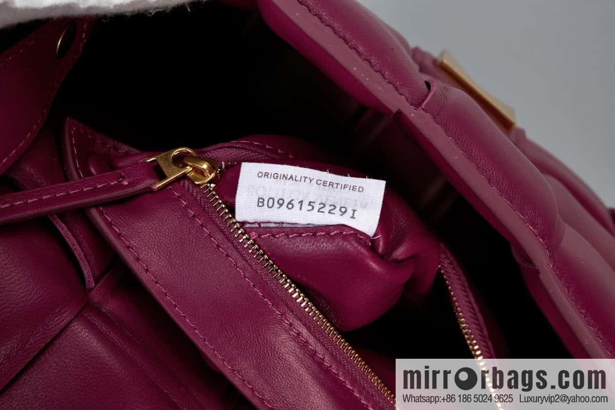 Bottega Veneta Padded Cassette Bag Model; 591970 BV Cassette Pillow Bag, Cinnabar Red