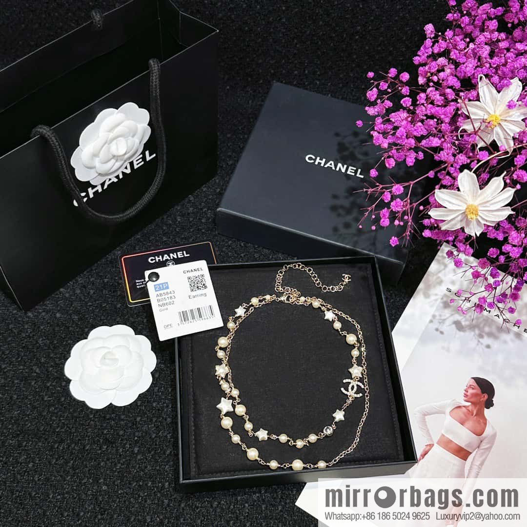 ❗️New ❗️☀️ New ☑️ Chanel Double Pearl Star ⭐ Necklace ☀️
