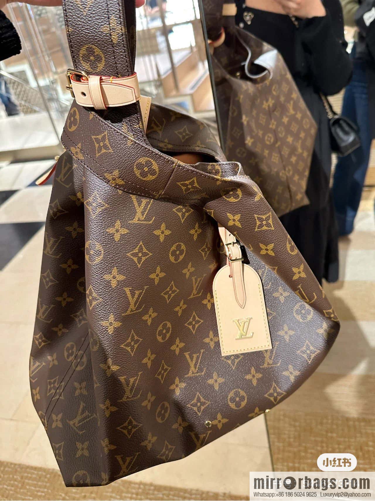 [Premium‑quality] M46817 monogram shopping bag series, new ATLANTIS large handbag in autumn and winter