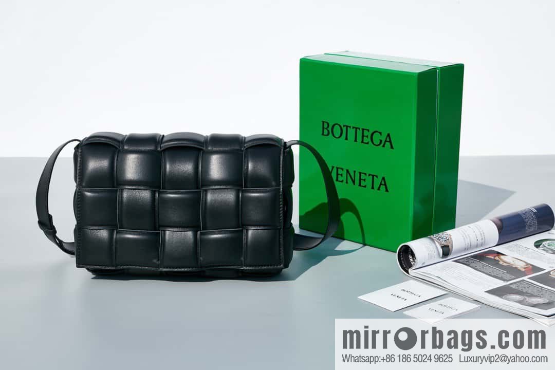 Bottega Veneta Padded Cassette Bag Model; 591970 BV Cassette Pillow Bag black gold buckle