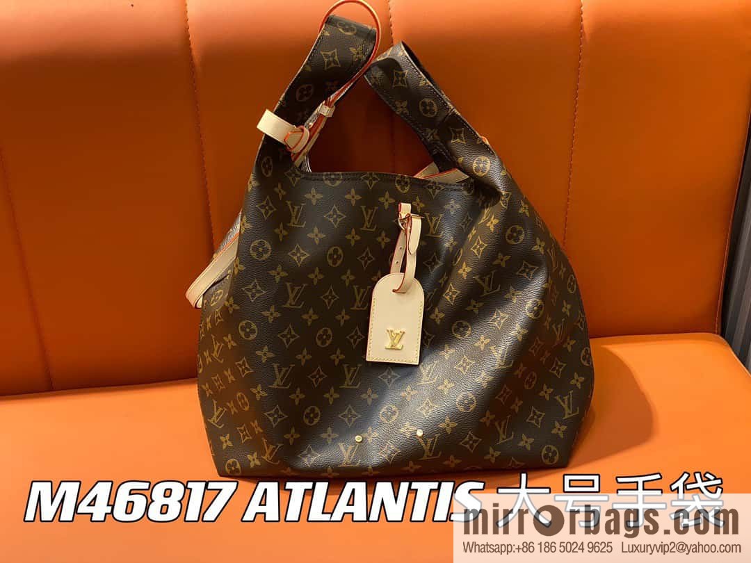 [Premium‑quality] M46817 monogram shopping bag series, new ATLANTIS large handbag in autumn and winter