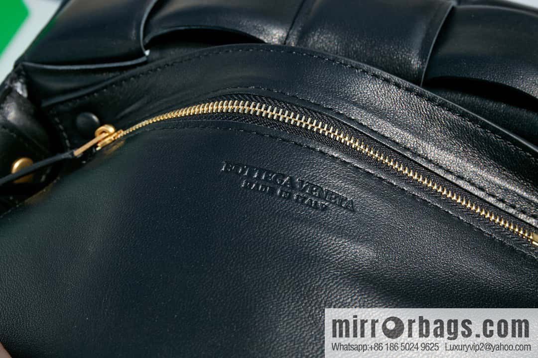 Bottega Veneta Padded Cassette Bag Model; 591970 BV Cassette Pillow Bag black gold buckle