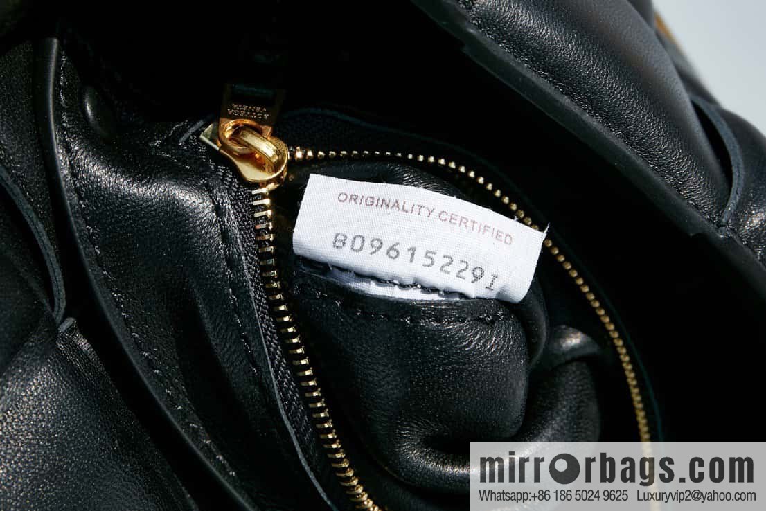 Bottega Veneta Padded Cassette Bag Model; 591970 BV Cassette Pillow Bag black gold buckle