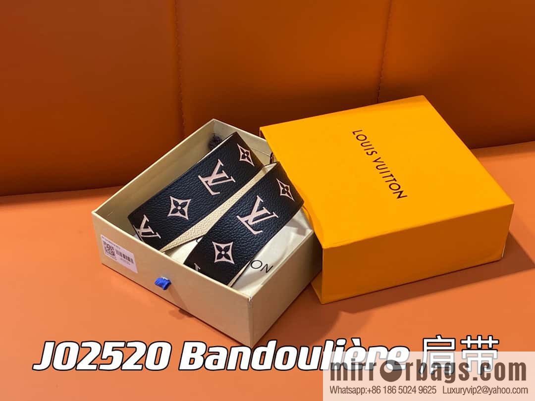 [Premium‑quality] J02520 black silk screen, full leather shoulder strap series Bandoulière shoulder strap