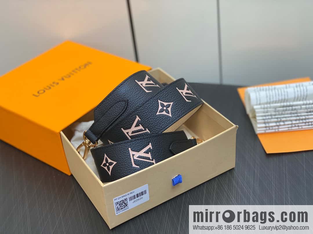 [Premium‑quality] J02520 black silk screen, full leather shoulder strap series Bandoulière shoulder strap