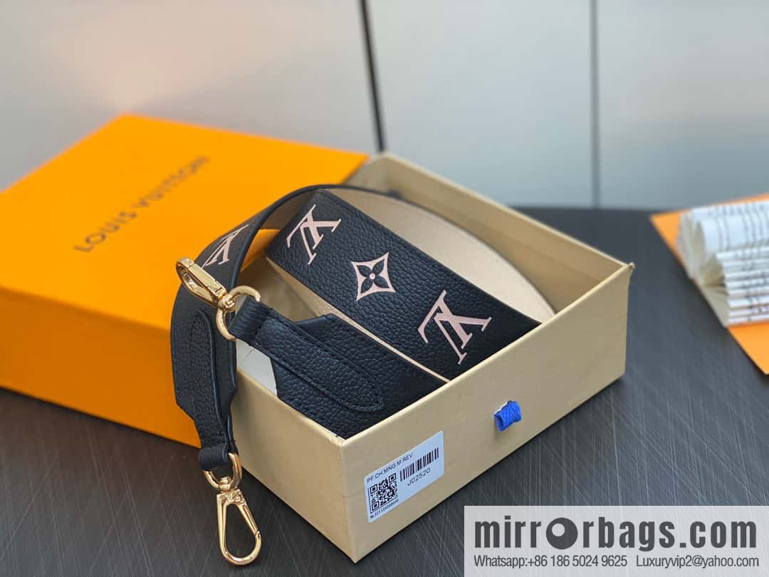 [Premium‑quality] J02520 black silk screen, full leather shoulder strap series Bandoulière shoulder strap