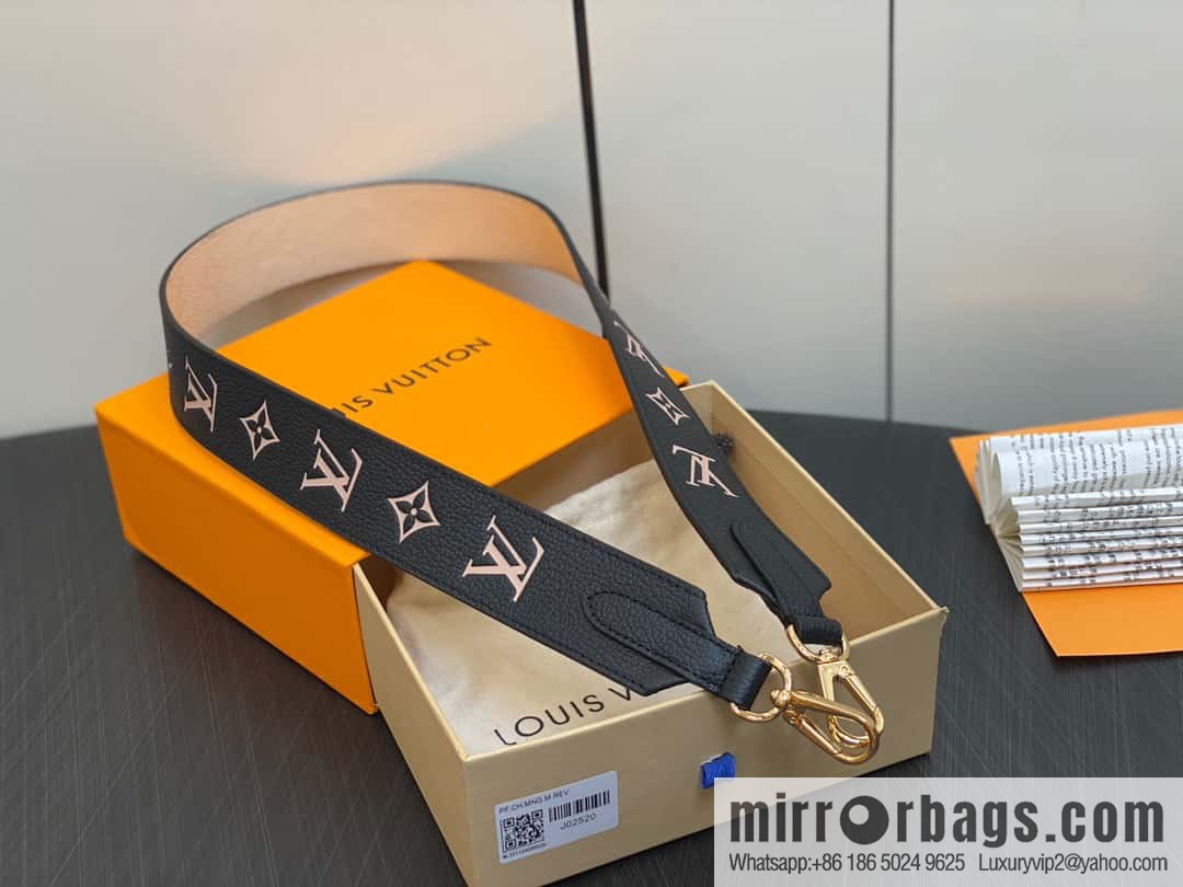 [Premium‑quality] J02520 black silk screen, full leather shoulder strap series Bandoulière shoulder strap