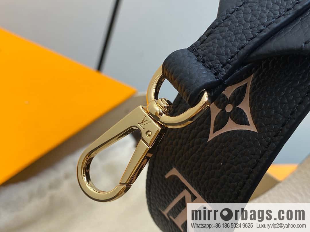 [Premium‑quality] J02520 black silk screen, full leather shoulder strap series Bandoulière shoulder strap