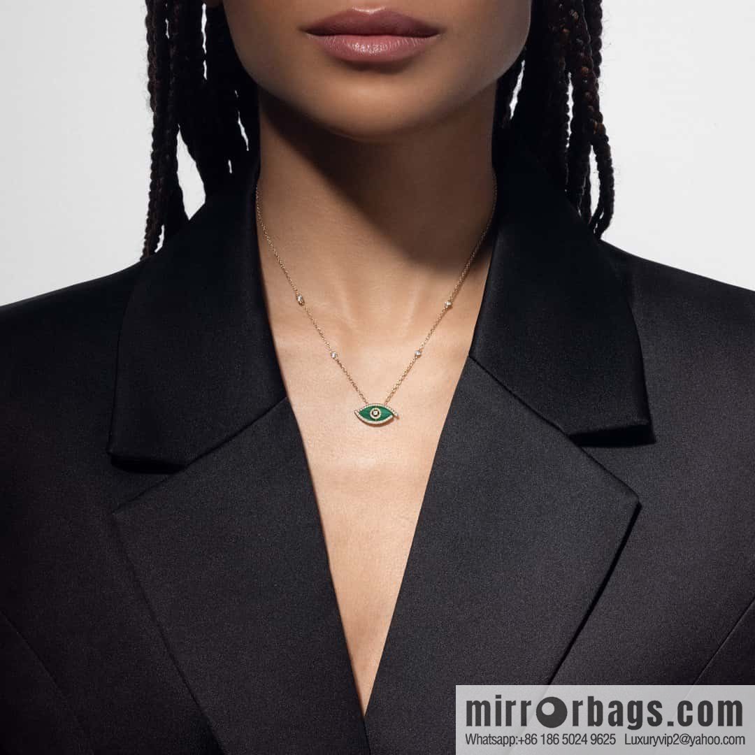☀️Messika LUCKY EYE malachite, turquoise lucky eye necklace ☀️