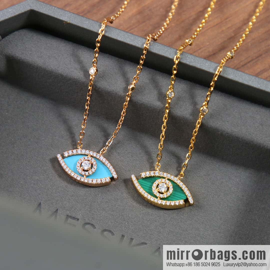 ☀️Messika LUCKY EYE malachite, turquoise lucky eye necklace ☀️