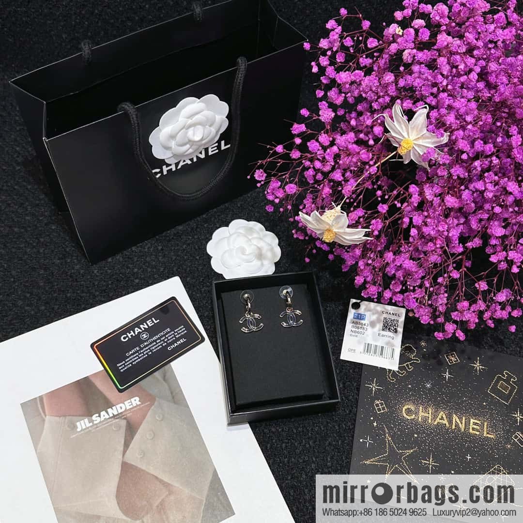 ❗️New ❗️ ☀️ new ☑️ chanel c2 double c denim stud earrings ☀️