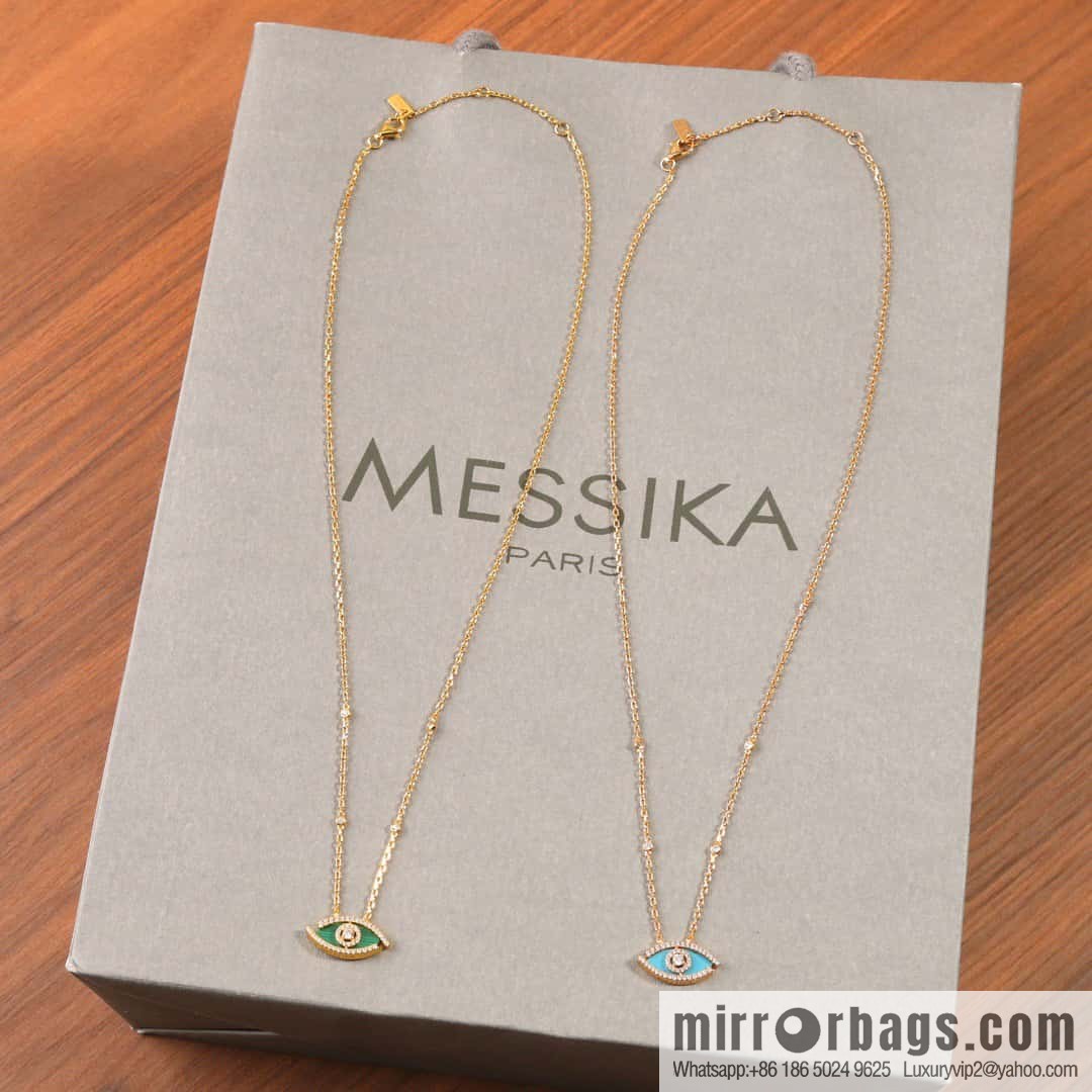 ☀️Messika LUCKY EYE malachite, turquoise lucky eye necklace ☀️