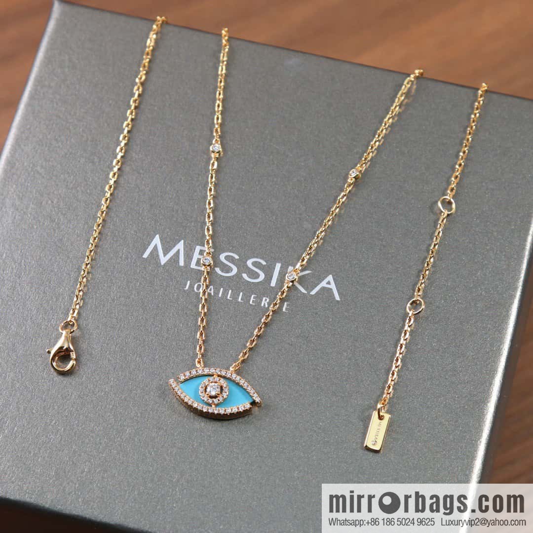 ☀️Messika LUCKY EYE malachite, turquoise lucky eye necklace ☀️