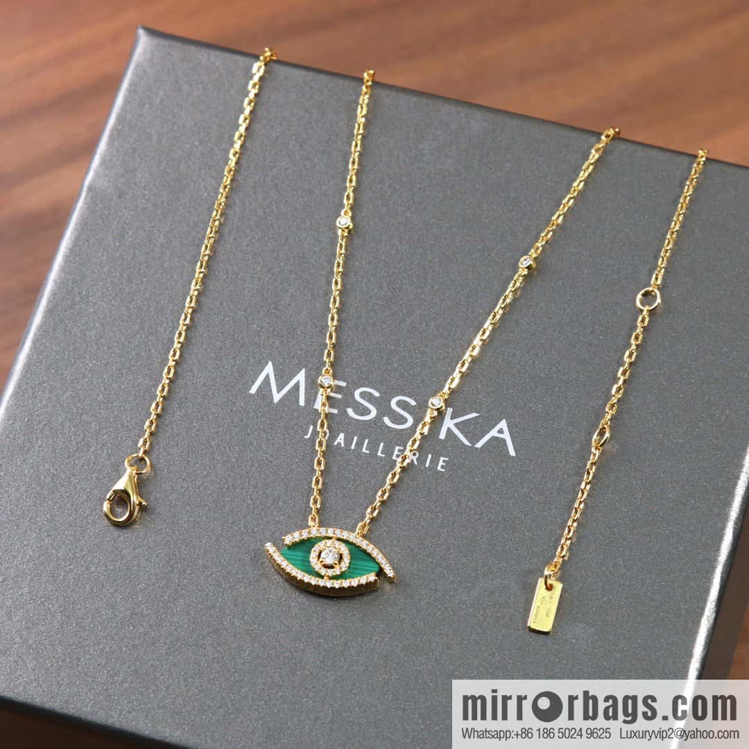 ☀️Messika LUCKY EYE malachite, turquoise lucky eye necklace ☀️