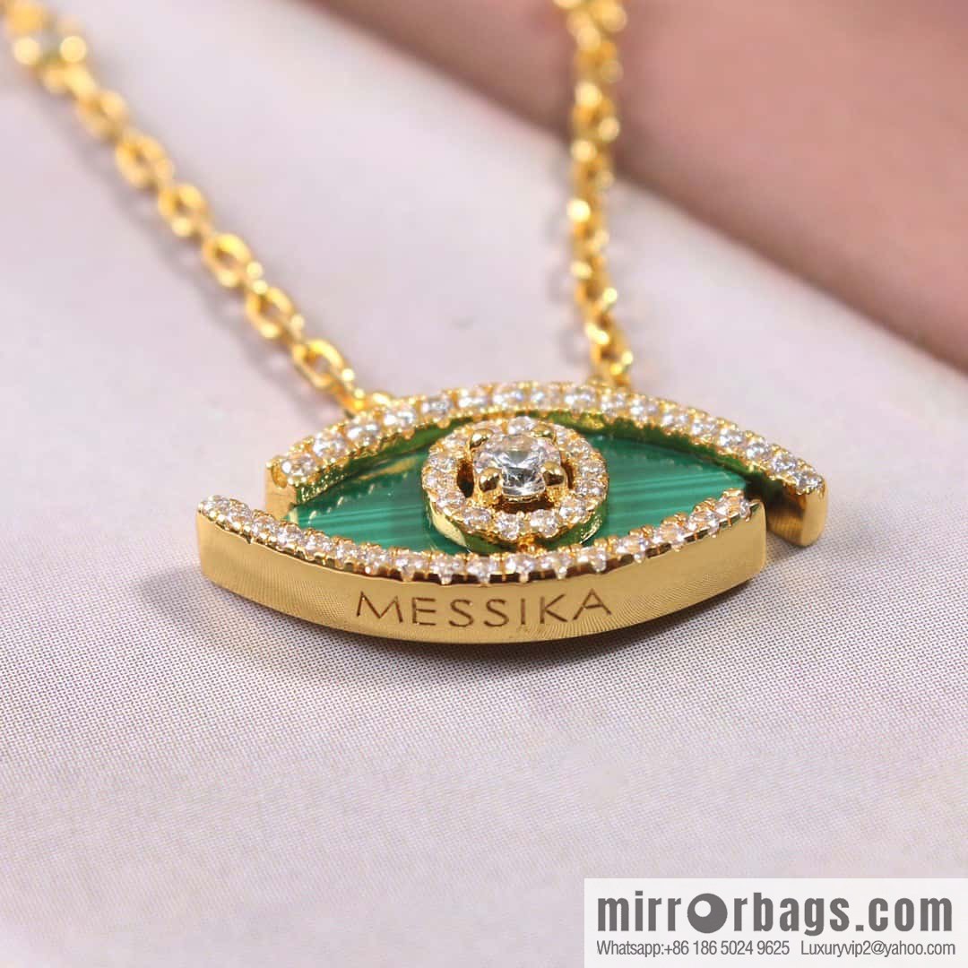 ☀️Messika LUCKY EYE malachite, turquoise lucky eye necklace ☀️