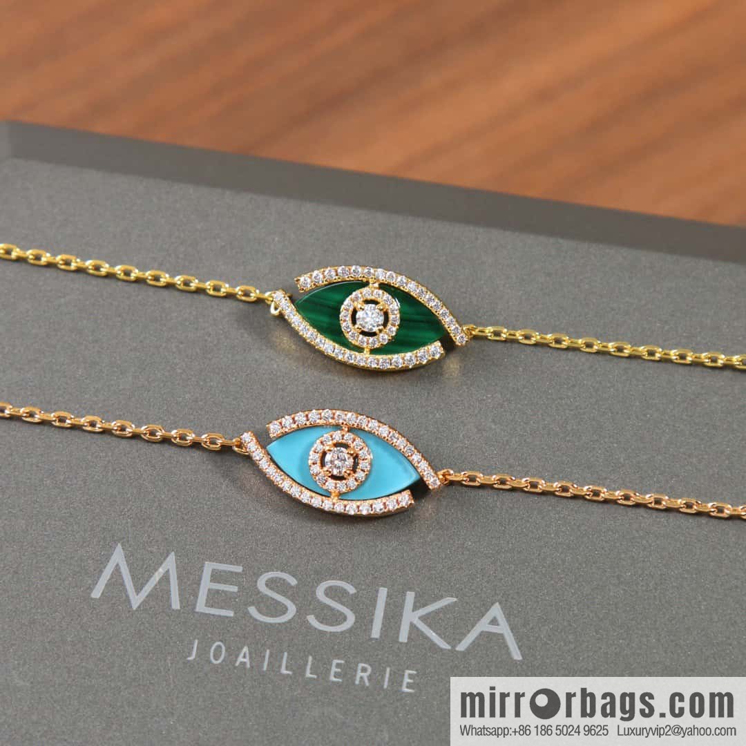 ☀️Messika LUCKY EYE malachite, turquoise lucky eye bracelet ☀️