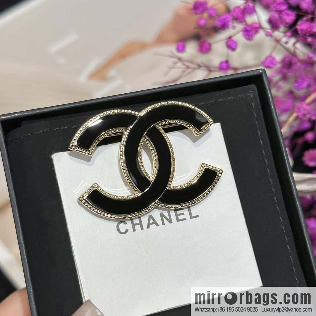 ❗️New ❗️ ☀️ New ☑️ Chanel Double C Black Oil Drop Brooch ☀️