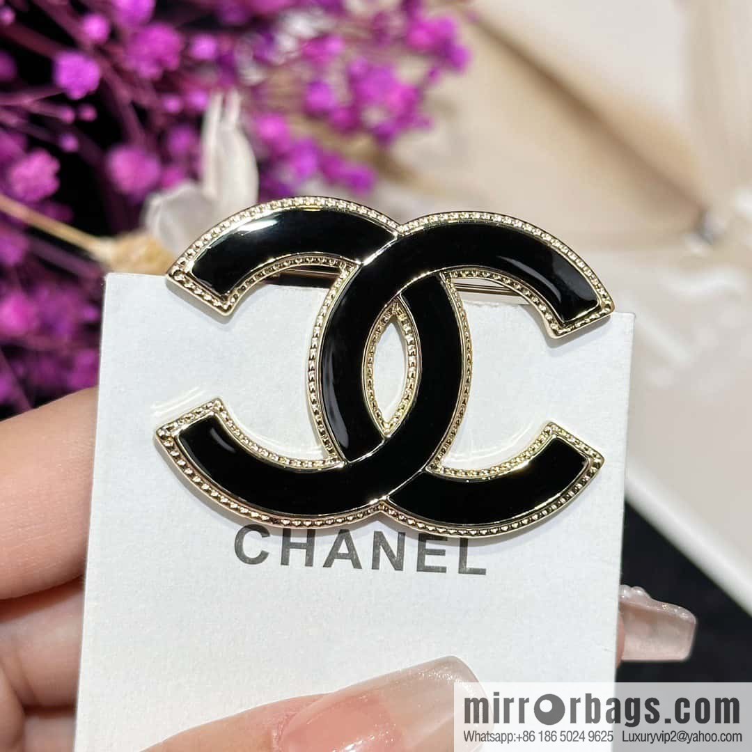 ❗️New ❗️ ☀️ New ☑️ Chanel Double C Black Oil Drop Brooch ☀️