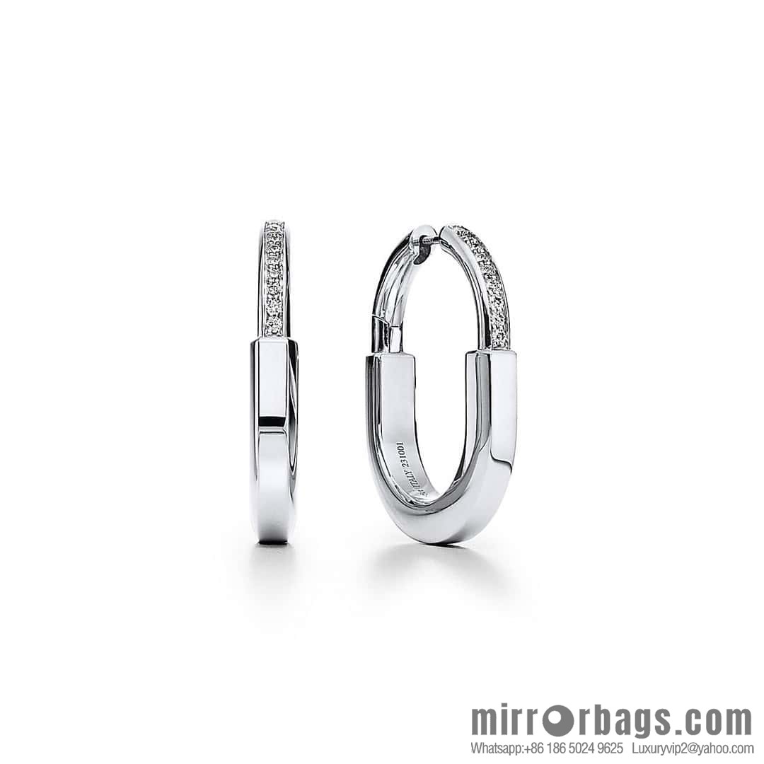 ☀️Tiffany Lock Half Diamond Lock Earrings ☀️ Tiffany & co Tiffany Lock Collection