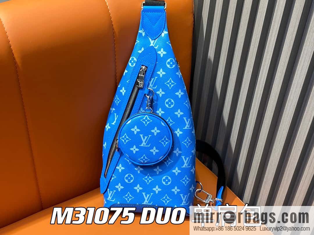 [Boutique‑grade] M31075 blue M30936 men's bag breast bag series DUO shoulder bag