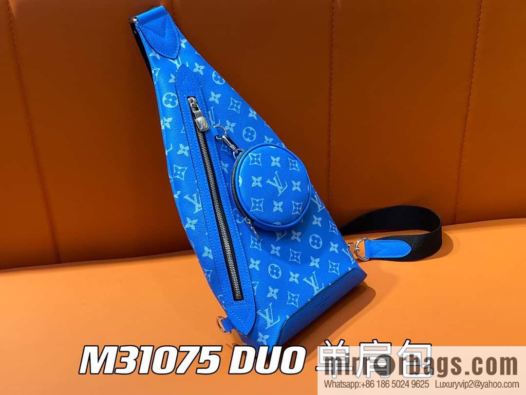 [Boutique‑grade] M31075 blue M30936 men's bag breast bag series DUO shoulder bag