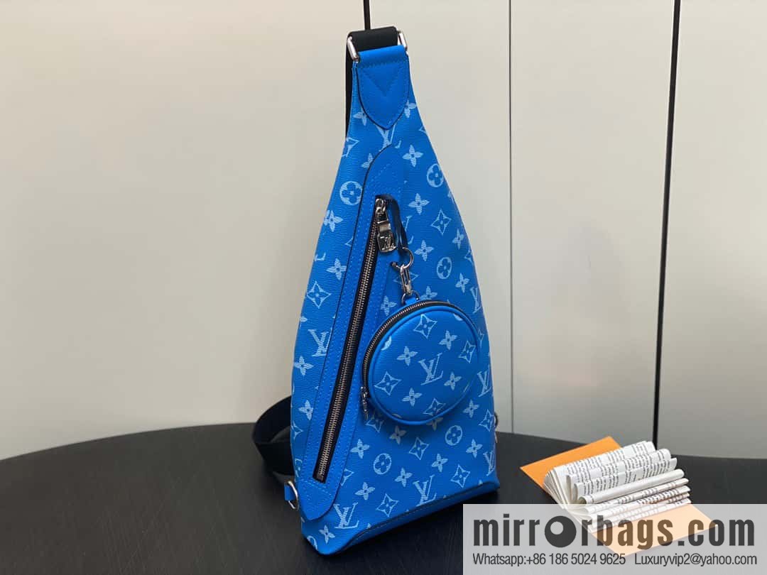 [Boutique‑grade] M31075 blue M30936 men's bag breast bag series DUO shoulder bag