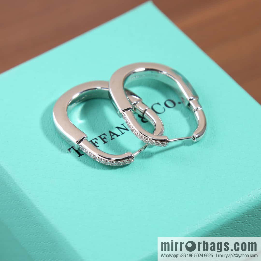 ☀️Tiffany Lock Half Diamond Lock Earrings ☀️ Tiffany & co Tiffany Lock Collection