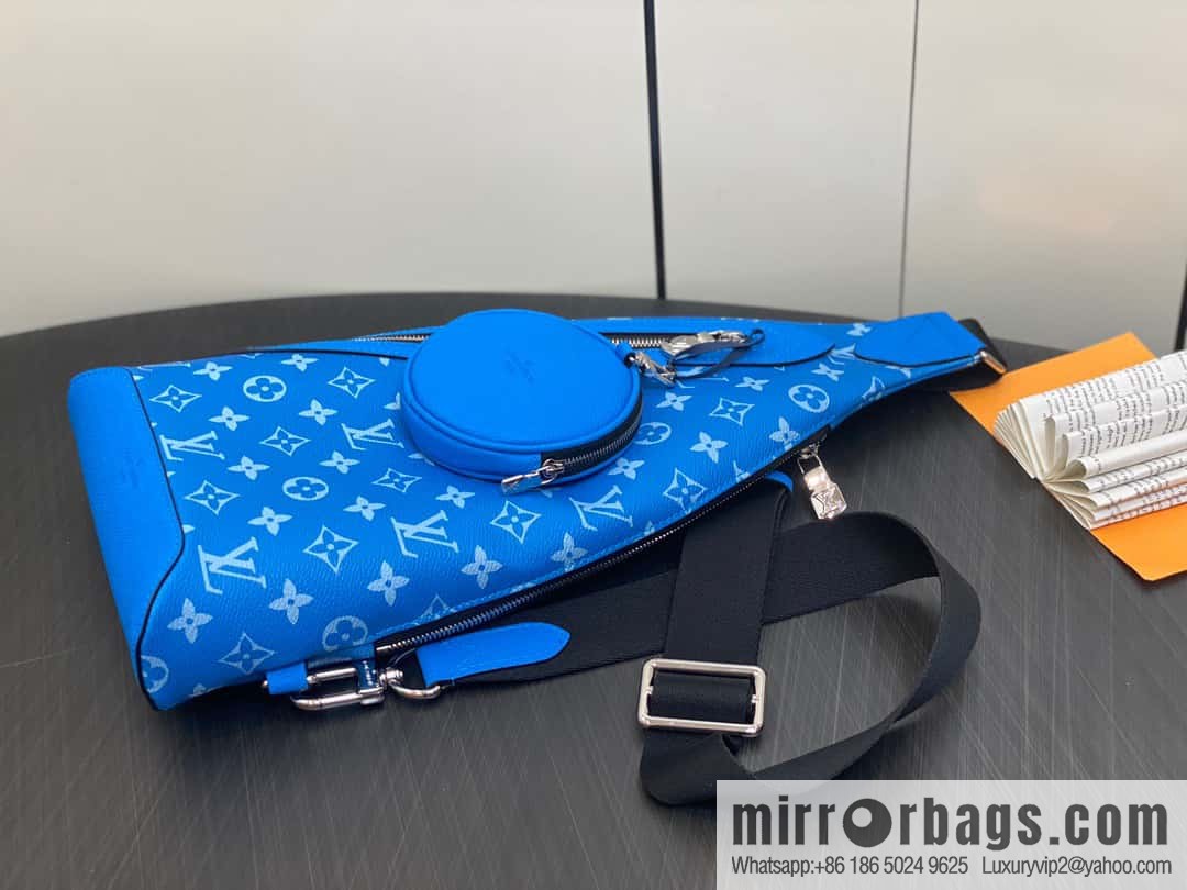 [Boutique‑grade] M31075 blue M30936 men's bag breast bag series DUO shoulder bag