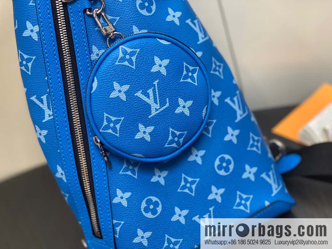 [Boutique‑grade] M31075 blue M30936 men's bag breast bag series DUO shoulder bag