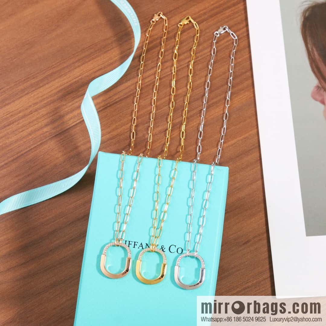☀️Tiffany Lock Half Diamond Lock Head Necklace ☀️ Tiffany & co Tiffany Lock Collection