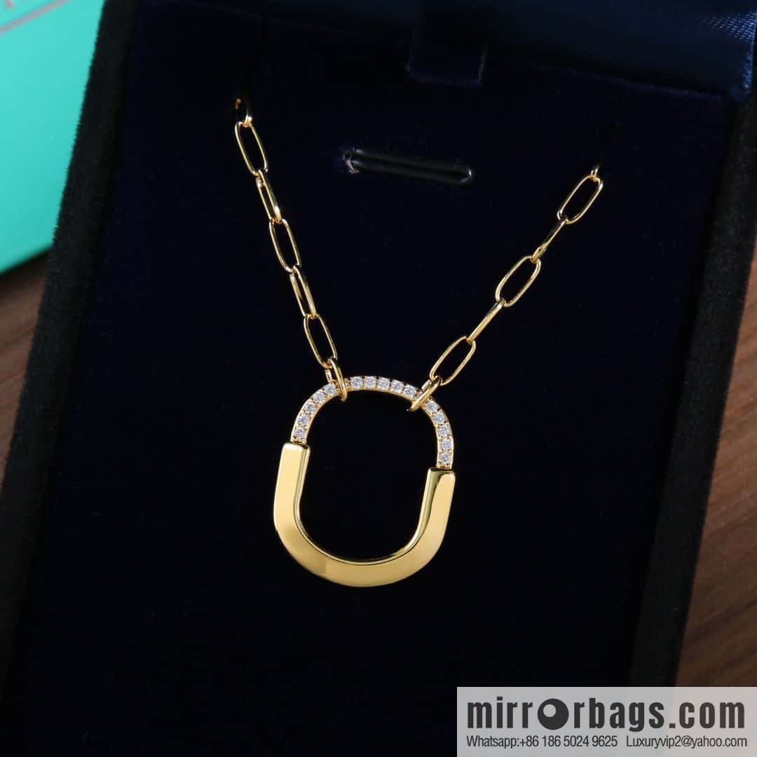 ☀️Tiffany Lock Half Diamond Lock Head Necklace ☀️ Tiffany & co Tiffany Lock Collection