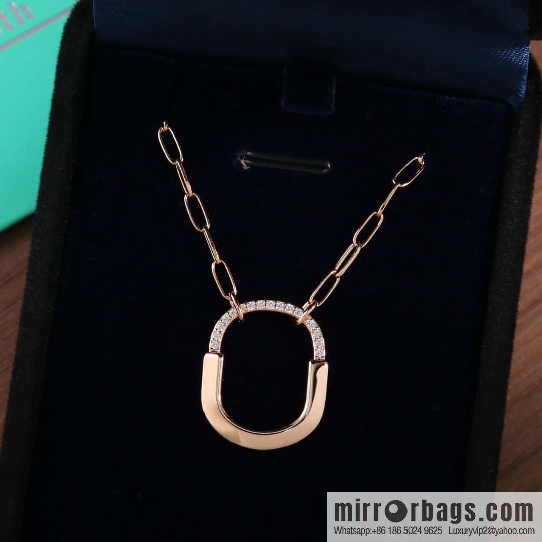 ☀️Tiffany Lock Half Diamond Lock Head Necklace ☀️ Tiffany & co Tiffany Lock Collection