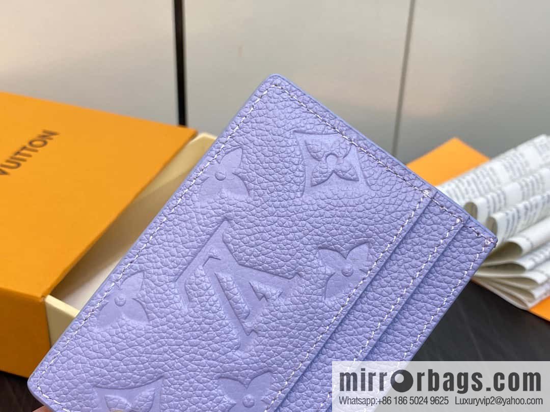 [Premium‑quality] M82171 light purple, full leather M82739 card holder wallet series LV CHARMS card holder
