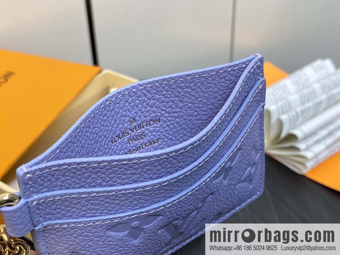 [Premium‑quality] M82171 light purple, full leather M82739 card holder wallet series LV CHARMS card holder