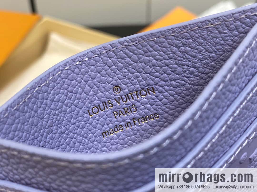 [Premium‑quality] M82171 light purple, full leather M82739 card holder wallet series LV CHARMS card holder