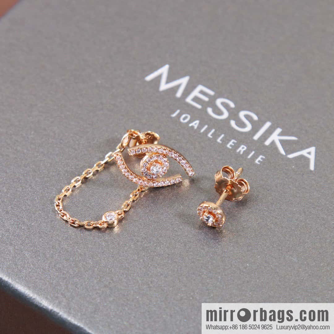 ☀️Messika LUCKY EYE Full Diamond Lucky Eye Stud Earrings ☀️