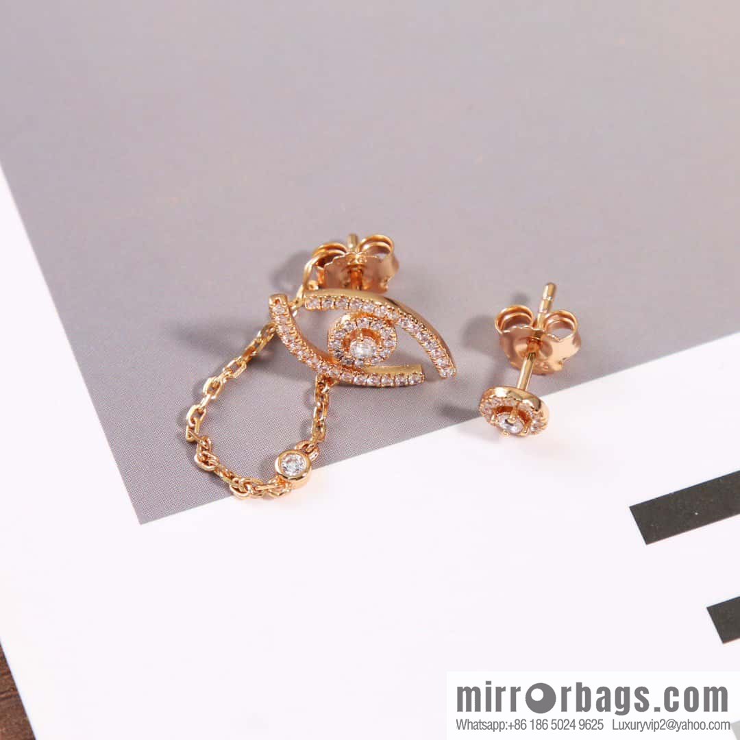☀️Messika LUCKY EYE Full Diamond Lucky Eye Stud Earrings ☀️