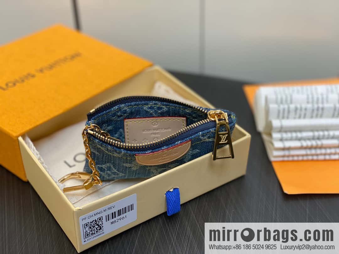 [Boutique‑grade] M82961 blue denim, key bag wallet series, this zipper zero wallet