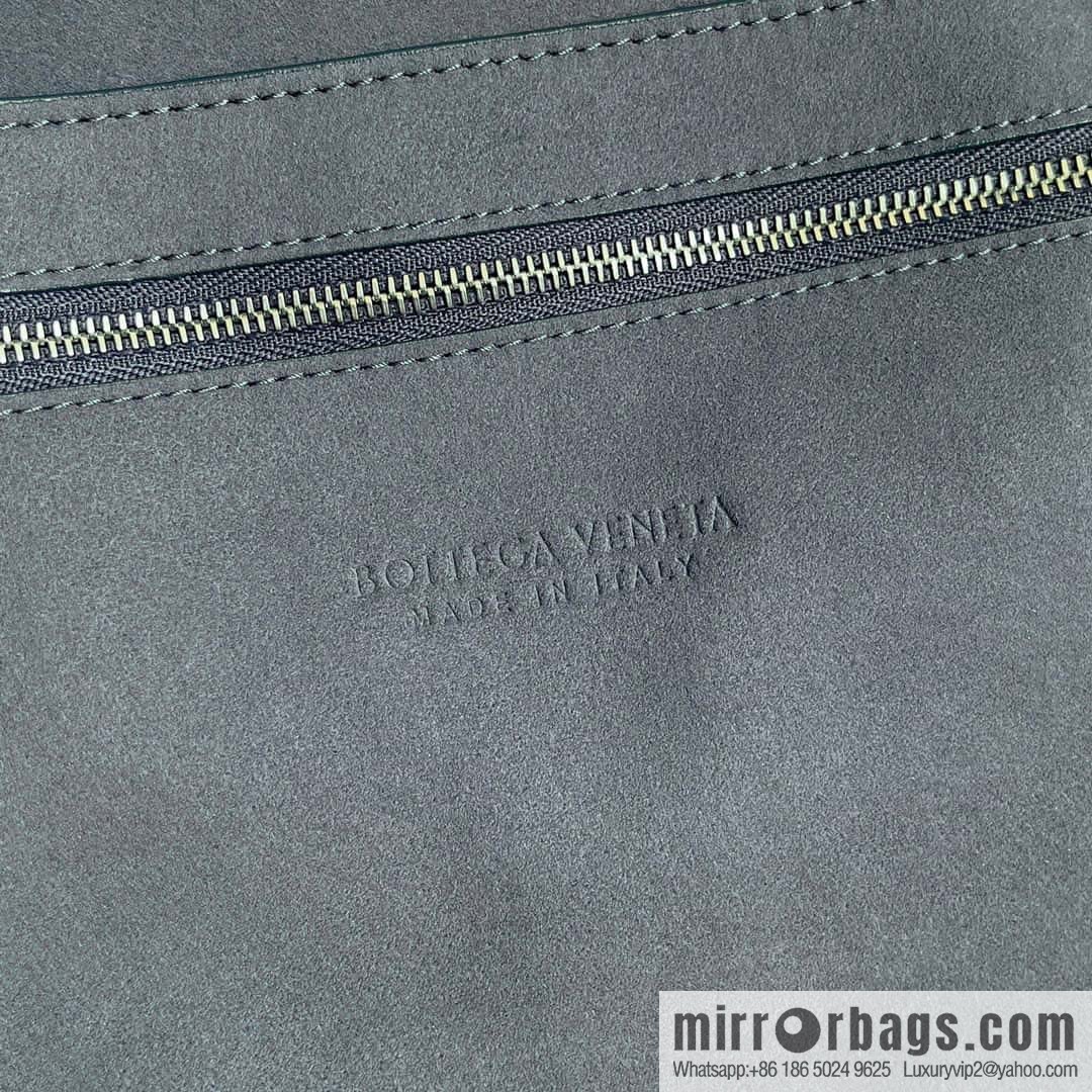 Bottega Veneta Large Braided Men's Briefcases Model 680120 Dark Blue