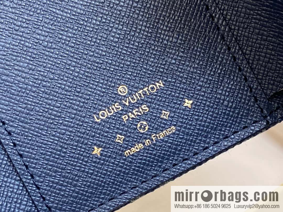 [Boutique‑grade] M82959 blue denim, flip wallet series Victorine wallet