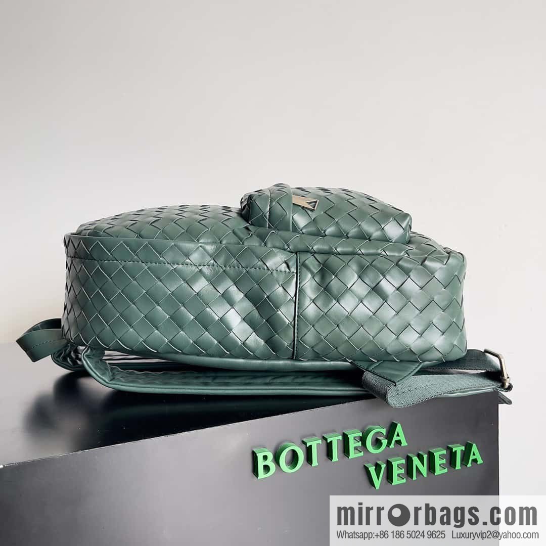#Bv new men's backpack 730728 classic woven backpack model number: 730728 turquoise green