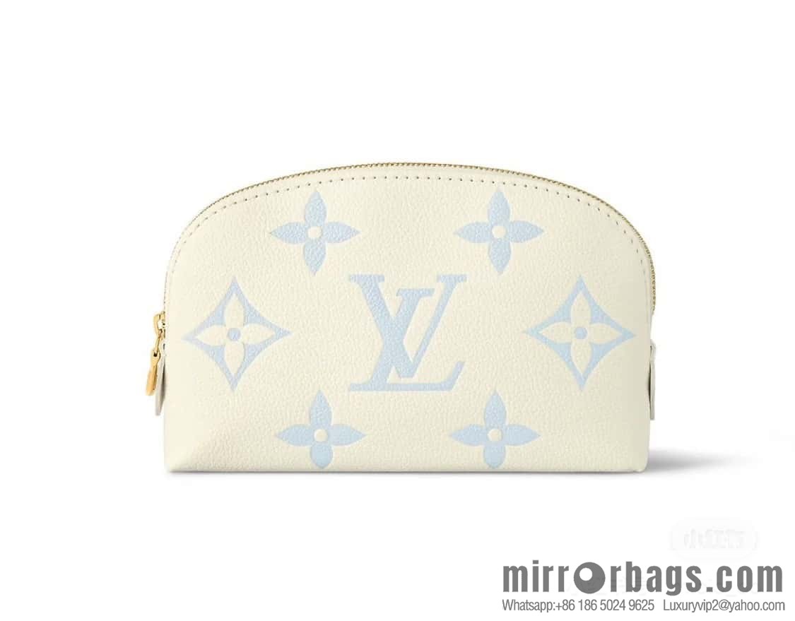 [Premium‑quality] M24378 silk screen beige, full leather pouch series By The Pool pouch