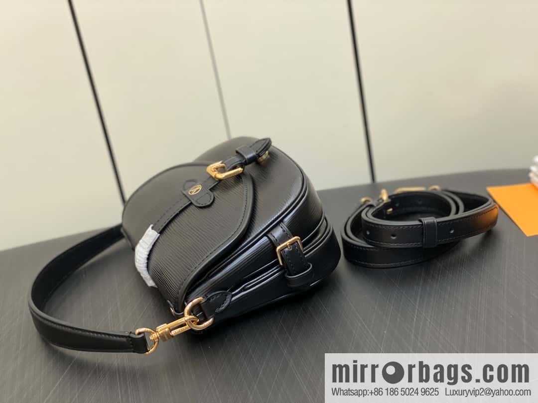 [Premium‑quality] M23469 black epi series SAUMUR BB handbag