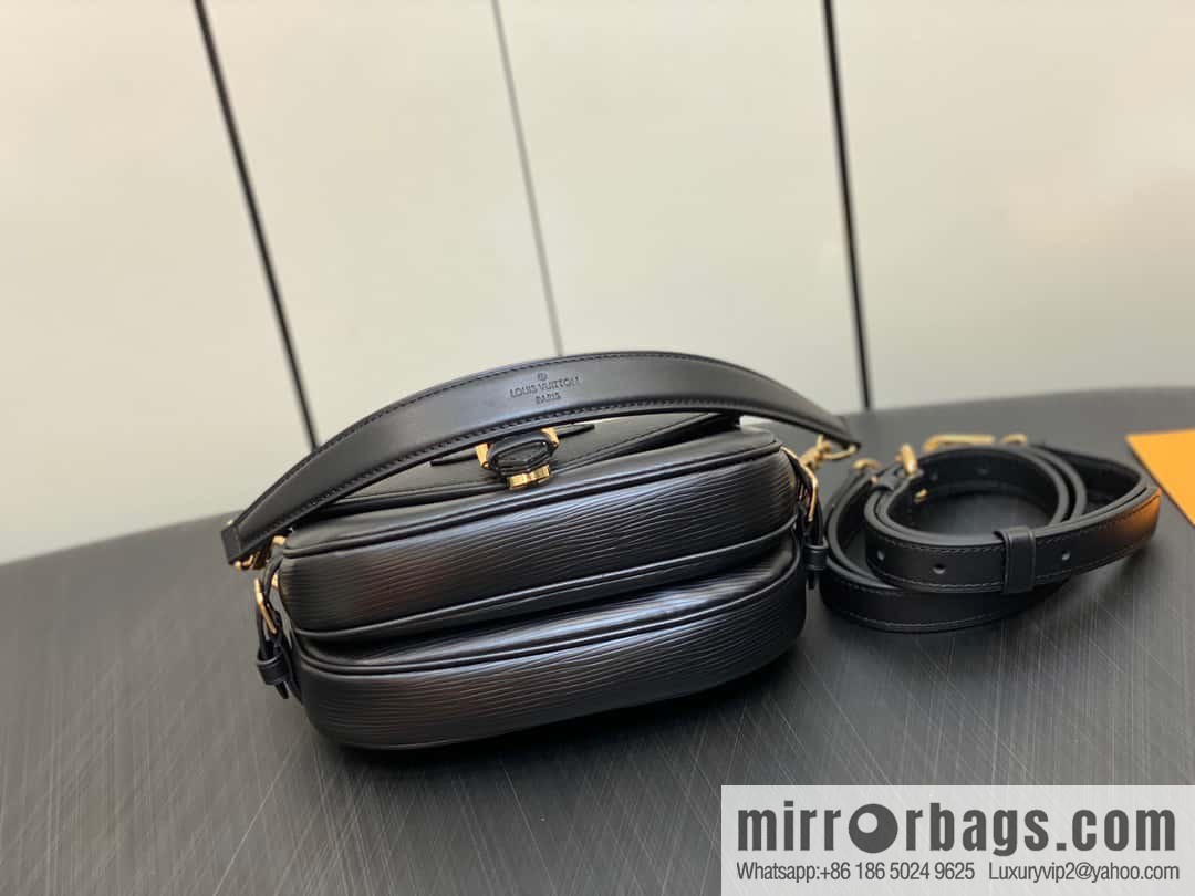 [Premium‑quality] M23469 black epi series SAUMUR BB handbag