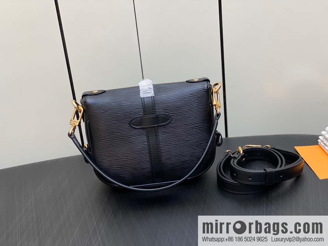 [Premium‑quality] M23469 black epi series SAUMUR BB handbag